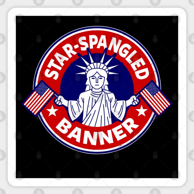 Star-Spangled Banner 4th Of July Independence Day Slogan Sticker by BoggsNicolas